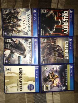 Variety of games PS4