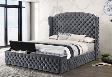 Queen Size Bed Frame Color Black Or Grey