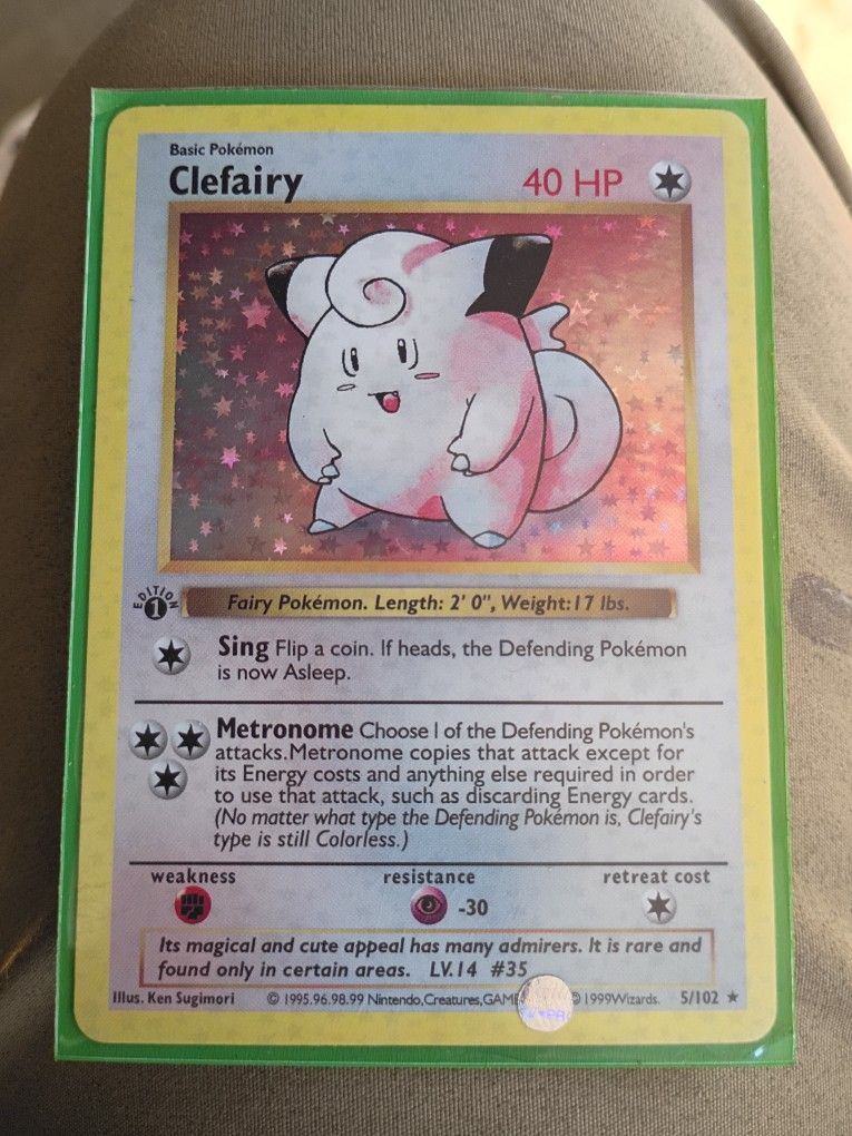 POKEMON CLEFAIRY 1ST EDITION BASE SET & SHADOWLESS