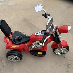 Rechargeable motorbike with charger