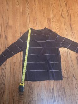 Banana Republic Men’s Large Long Sleeve Striped Shirt Brown L