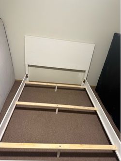 Queen bed frame white