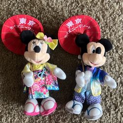 Micky and Minnie charm - Tokyo Disney Resort Kimono Limited Edition