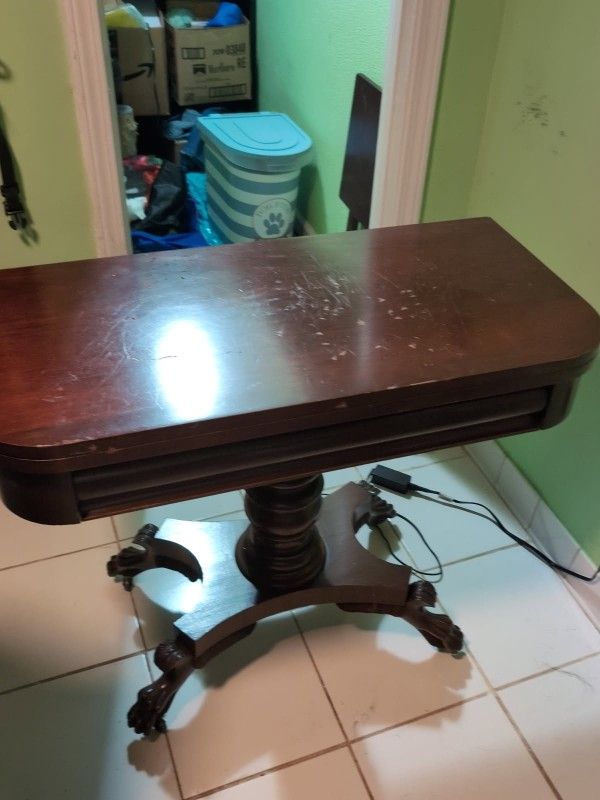 Antique Game Table For Cards.