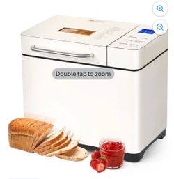 KBS 19-in-1 2LB Bread Maker Machine with Dual Heaters& Auto Nut Dispenser,Ceramic Pan with 2 kneading paddle Model#013A