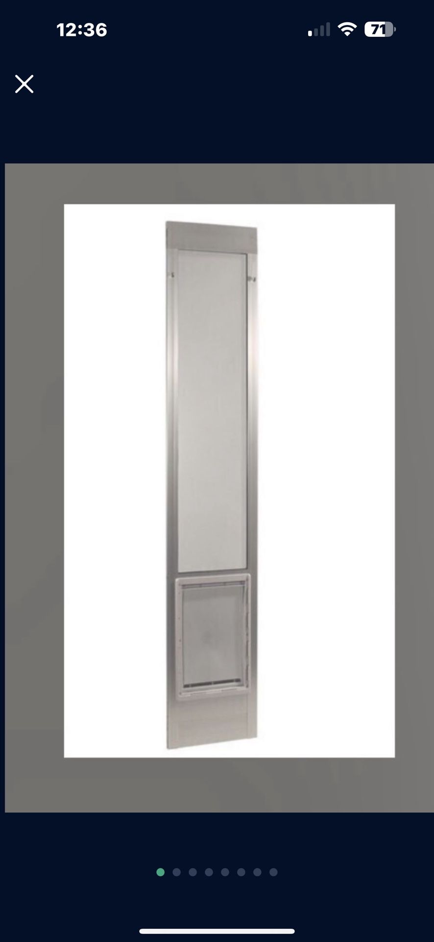 IDEAL PET PRODUCTS ALUMINUM PET PATIO DOOR, ADJUSTABLE HEIGHT FOR XL DOGS