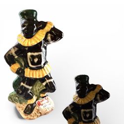 vintage Drioli African crouching dancer ceramic decanter bottle