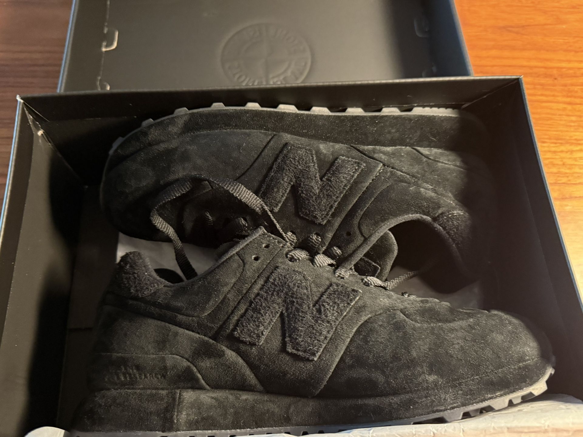 STONE ISLAND x New Balance NB 574 Running Shoes Unisex Midnight Blue size 7 1/2