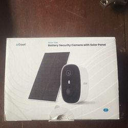 Battery operated camera with a solar panel