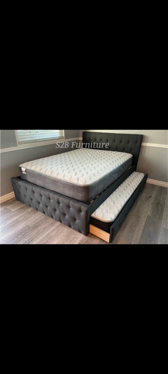 Fulltwin Dark Charcoal Trundle With Orthopedic,All Products : American Fashion Style Bags On Sale