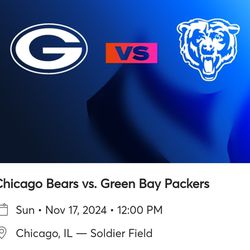 4 Chicago Bears Tickets Vs Green Bay Packers 