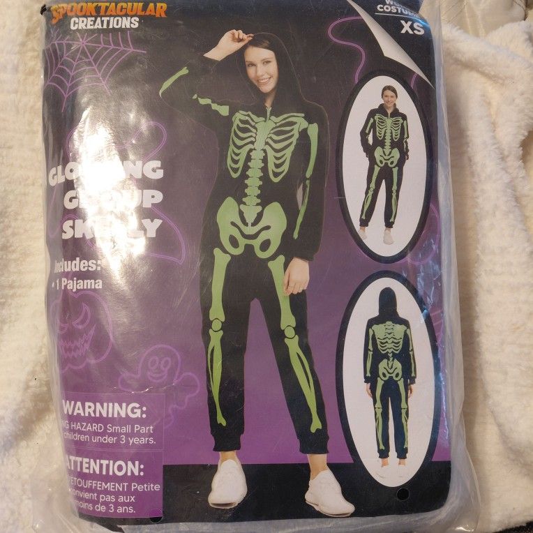 Skull Skeleton Costume New Size XS