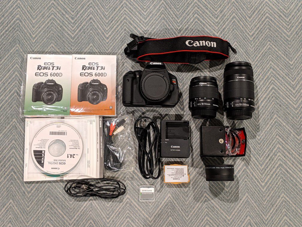 Canon Rebel T3i DSLR Camera with Extra Lense and Accessories
