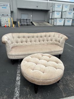Tufted velvet sofa - $100 OBO MUST GO TODAY