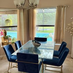 Glass Table Downing Set 