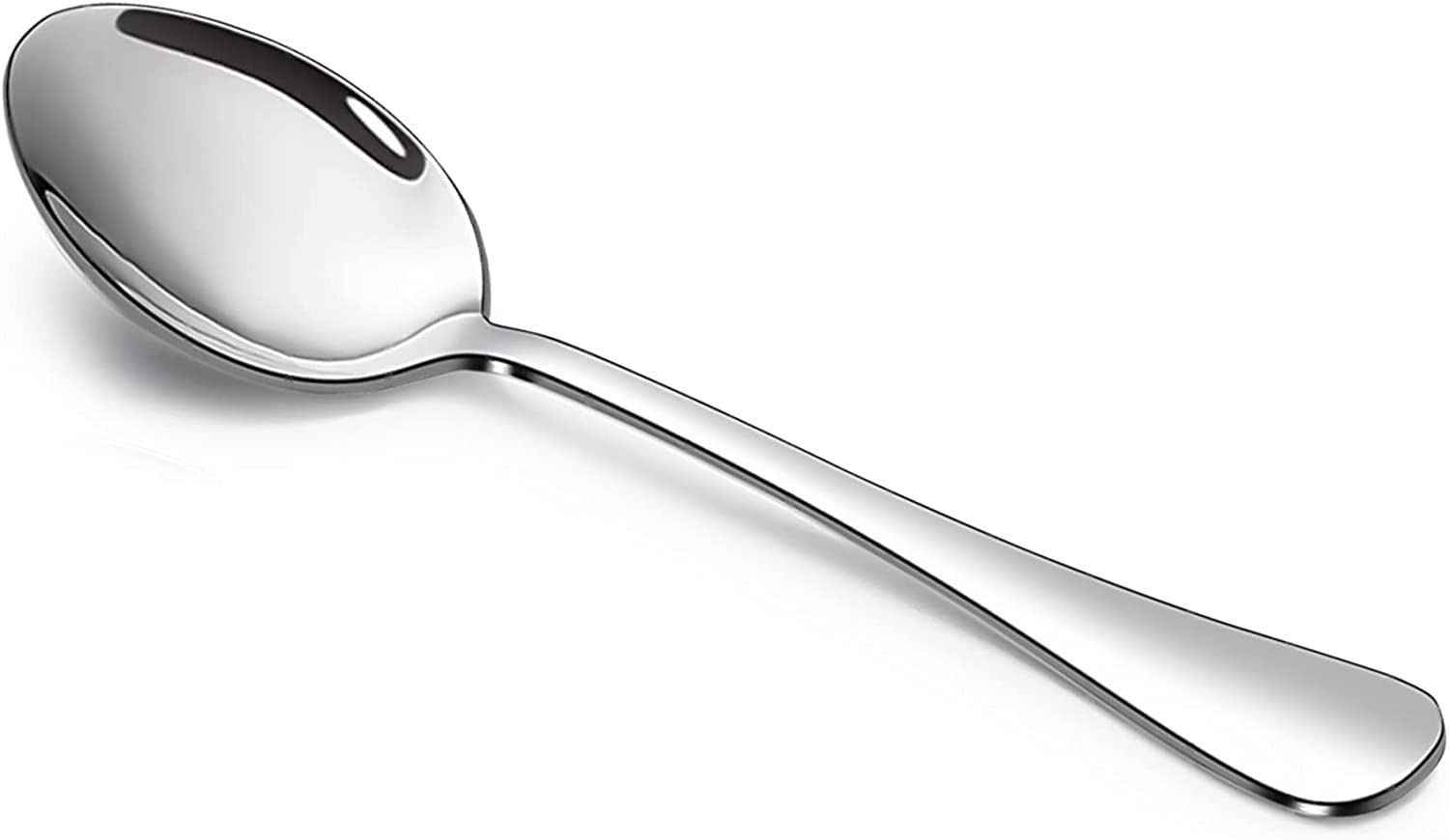 12-Piece Teaspoons Pack, Stainless Steel Dessert Spoon Set of 12 (Silver 6.7 Inches)