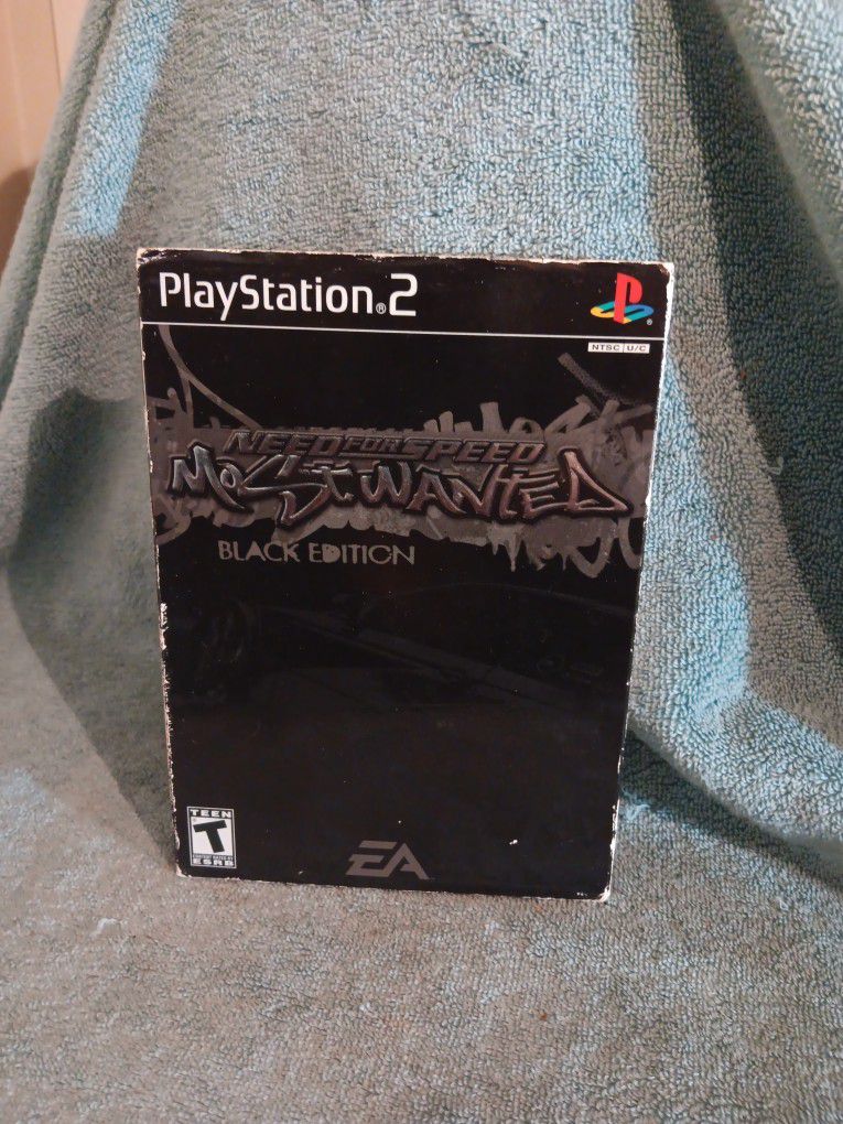 PlayStation 2 Need For Speed Most Wanted Black Edition With: Game- Manual- DVD And Box Works!