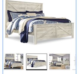 King Bed Frame – Ashley Bellaby (Modern Farmhouse) – $250