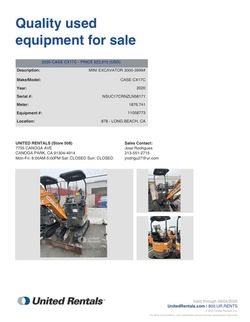 2020 CASE CX17C