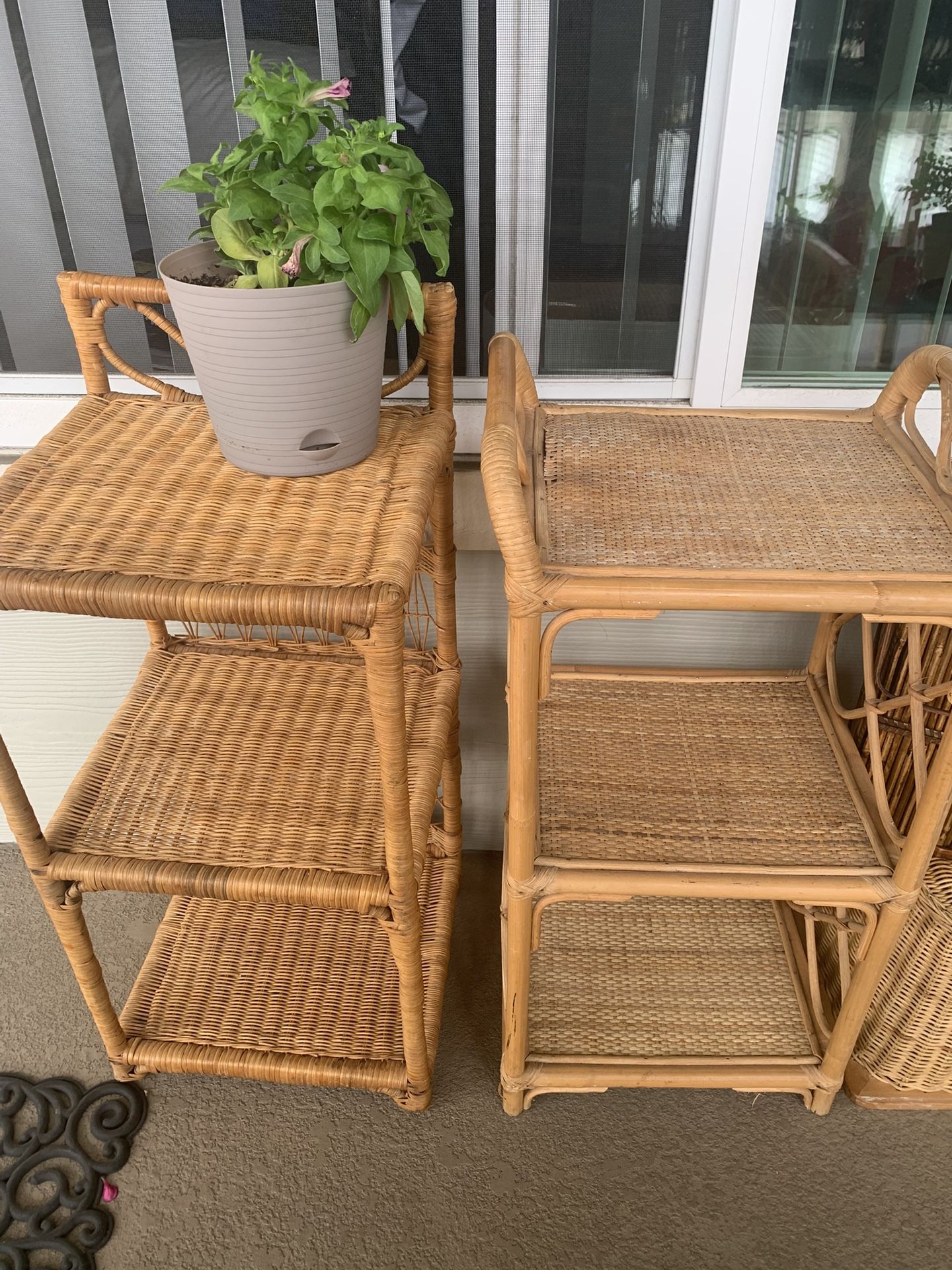 Wicker End Bedside Tables $40 For Both