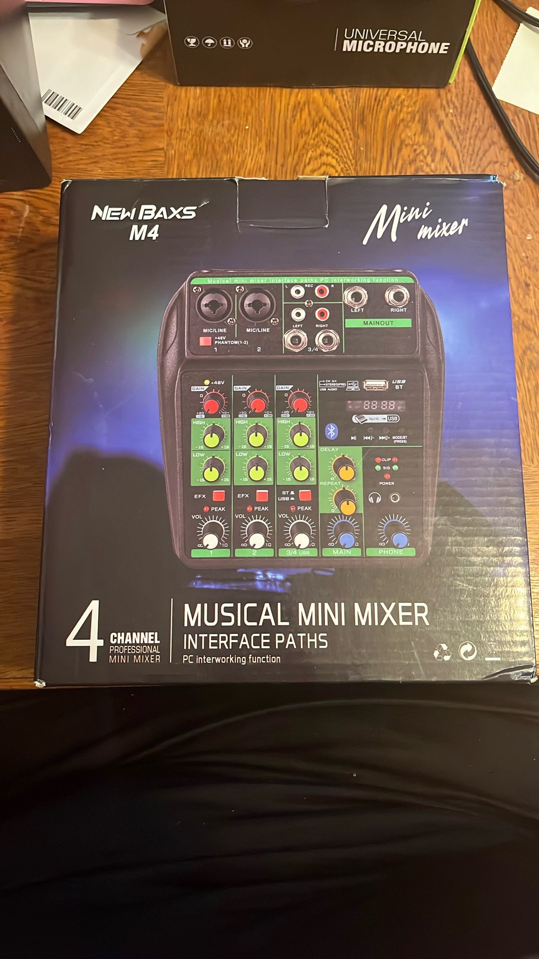 New Back M4 4 Channel Mini Mixer