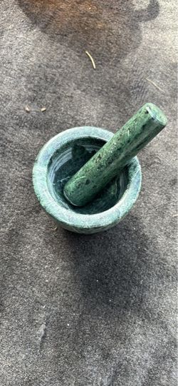 Green Marble Mortar and Pestle Set