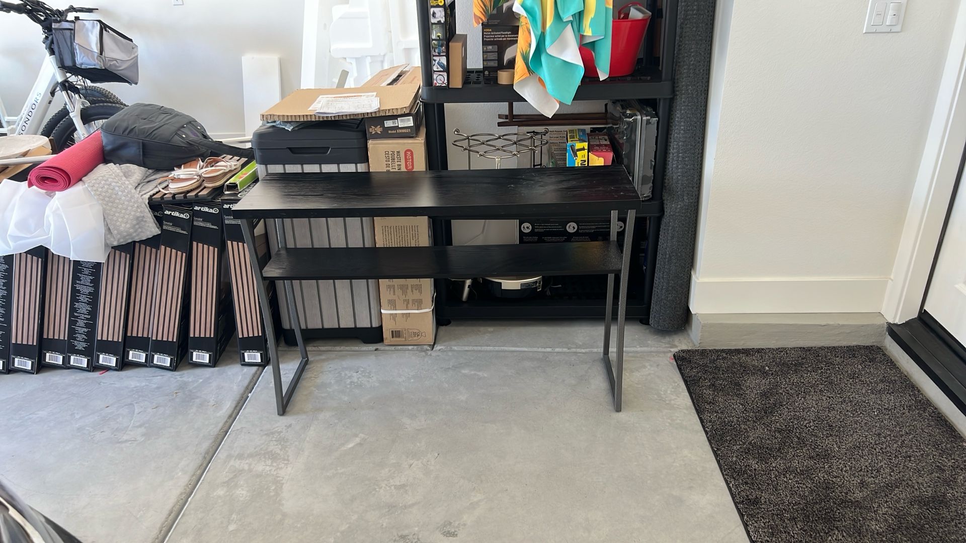 Wood Top Metal Two Shelf Tv Stand Or Side Table