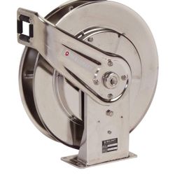 Reelcraft 7800 OLS Spring Retractable Stainless Steel Hose Reel, 50' Air/Water 
