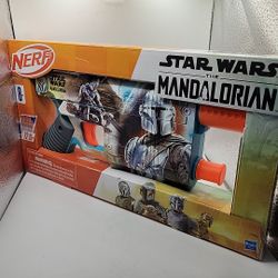 Hasboro Nerf Star Wars The Mandalorian Dart Blaster with 12 Nerf Elite Darts New