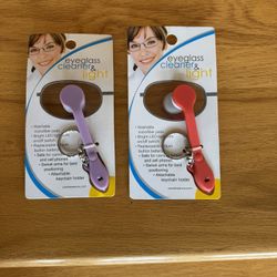 Two EyeGlass Cleaners With Lights. Brand New!