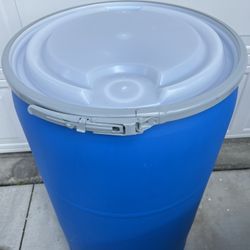 Drum Barrel Container Open Top Blue Poly 55 Gallons