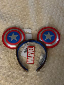 Captain America-Minnie Mouse ears headband