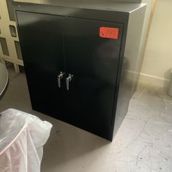 Storage Metal Cabinet Black 42” H