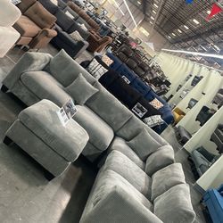 corduroy couch with ottoman  new in box 