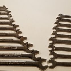 Craftsman/ Napa 20 piece 12 point open end wrench set . 