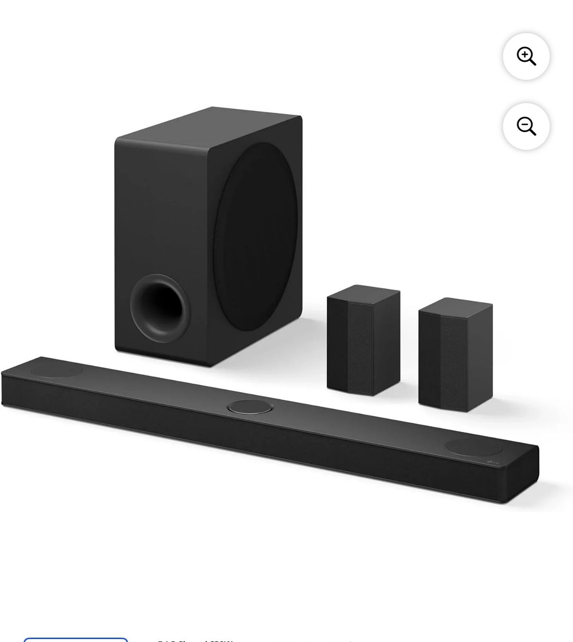 LG 5.1.3 Channel Soundbar with Dolby Atmos and Rear Surround Speakers, S80TR