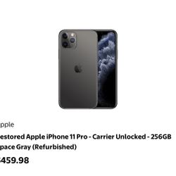 refurbished Iphone 11 pro, 256gb. $150.