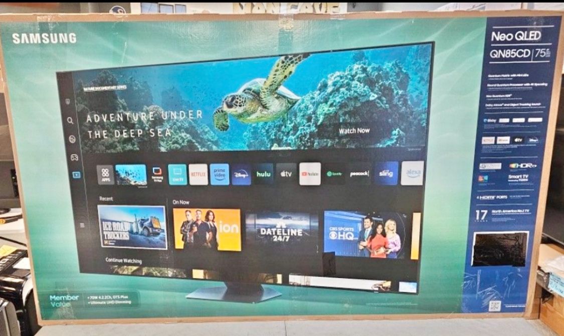 75 inch Samsung QN 85 smart 4K HDTV $55 down on financing free delivery six month warranty