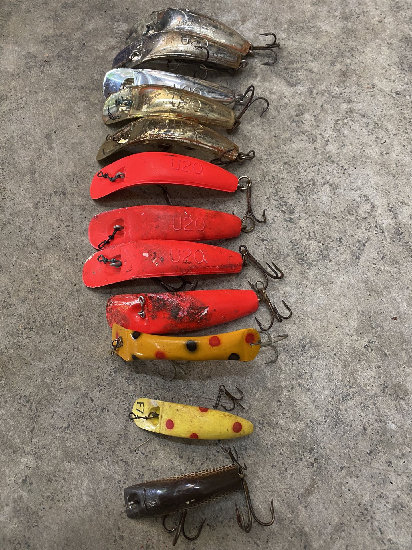 Vintage Flatfish Fishing Lures