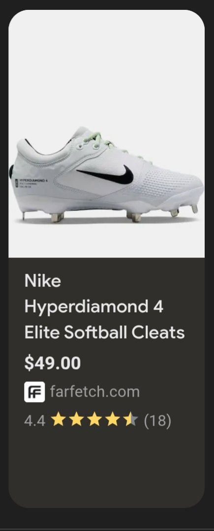 *New* Women’s Nike Hyperdiamond 4 Elite Softball Cleats - Size 9