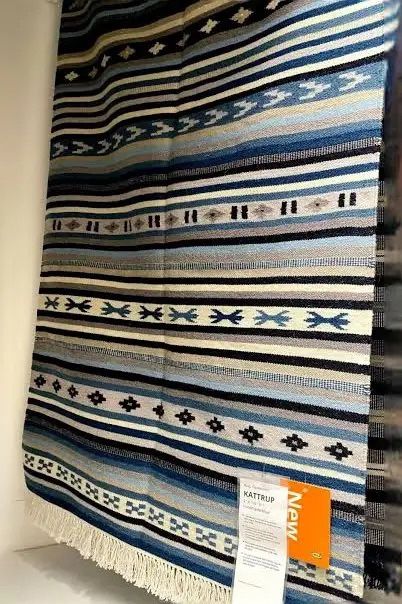 IKEA Blue Kattrup Area Rug 8x10