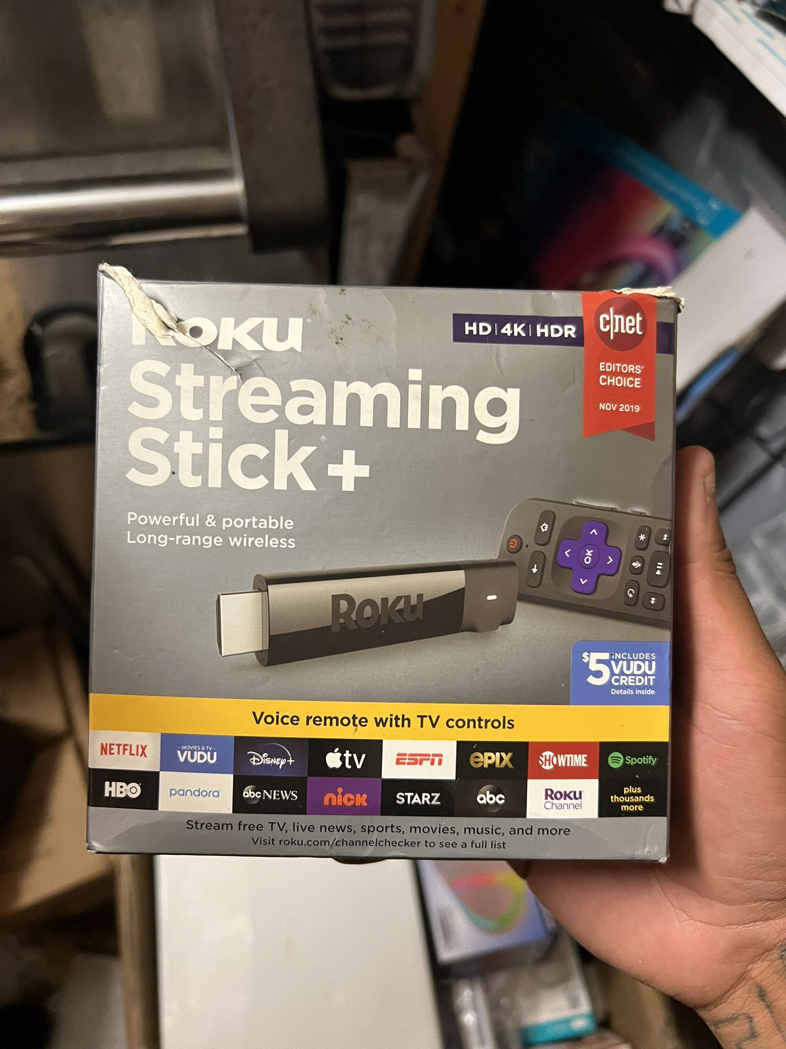 Roku Streaming Stick + Plus 4K | HDR | HD Media Streamer (3810CA) - NEW