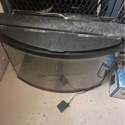 36 Gallon Bow Front Aquarium With Light And Filter.