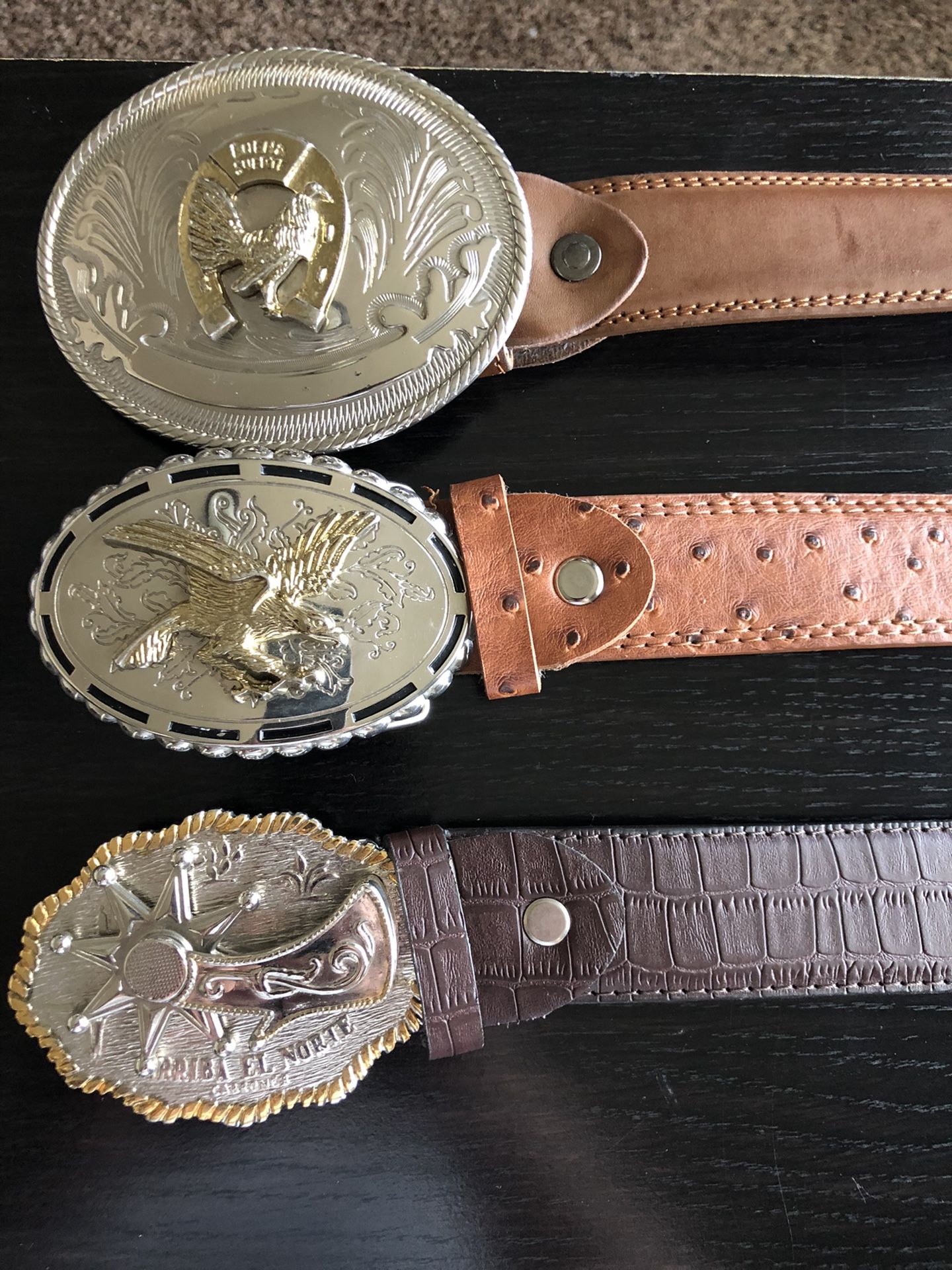 Carteras y cinturones de cuero/vaqueta