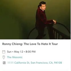 Ronny Chieng: The Love To Hate It Tour at the Masonic , San Francisco 