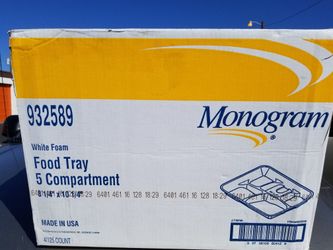 500 Count 5 Compartment Trays