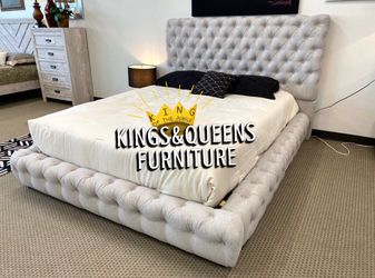 New Queen bed frame with mattress
