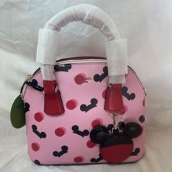 Kate Spade Black Red Disney Mickey Mouse Satchel | Classic Charm