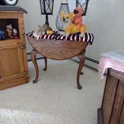 Genuine Tiger Wood End Table 