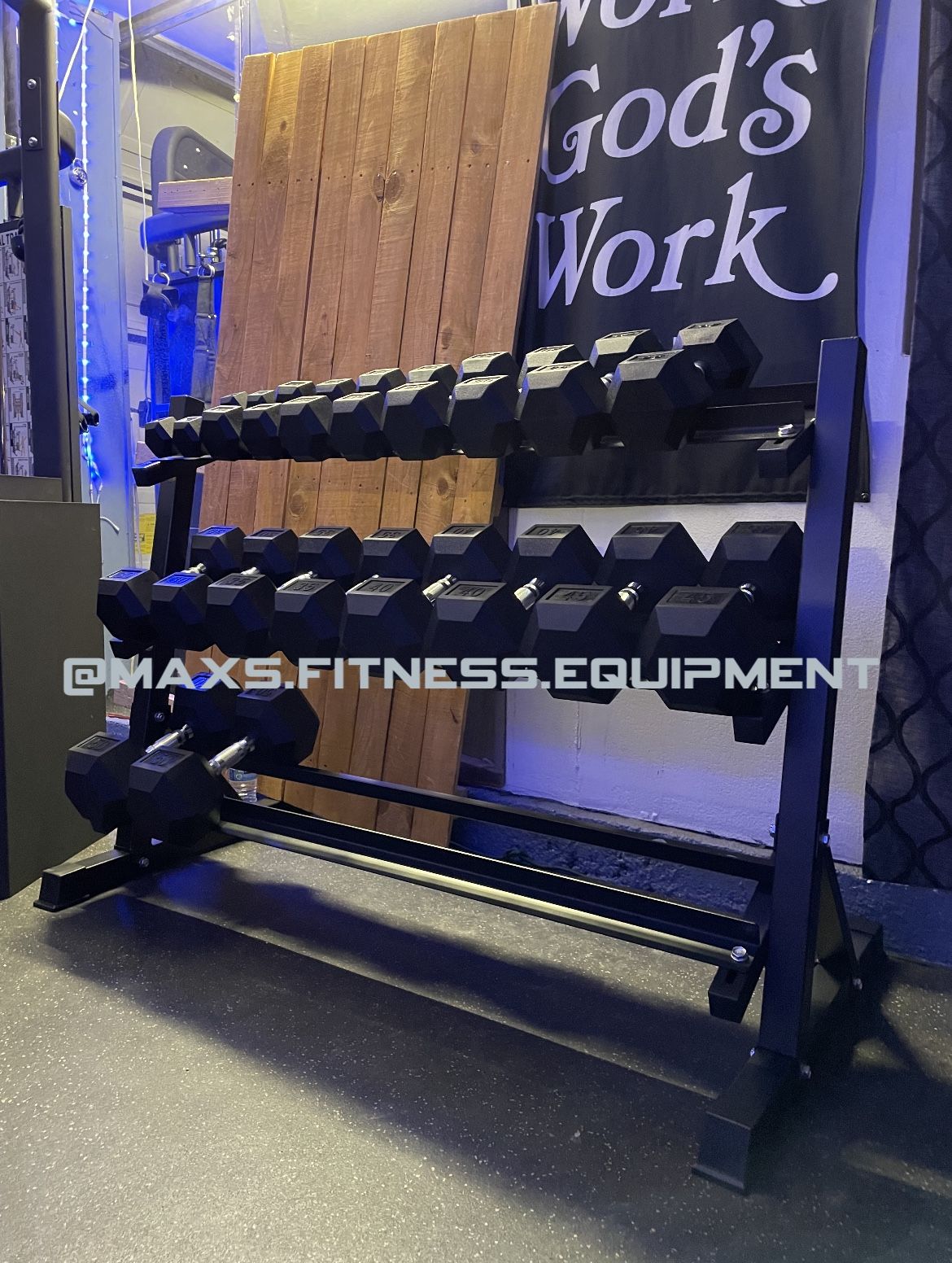 NEW DUMBBELLS SET 5-50 WITH RACK 